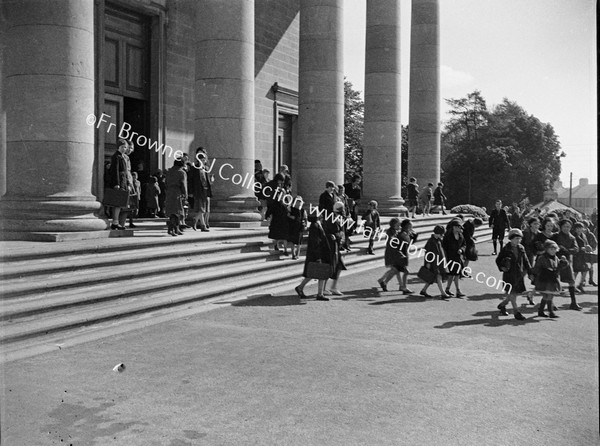 PEOPLE LEAVING CATHEDRAL